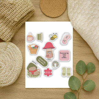 Mossy & Fern Cute Mushrooms & Cozy Quotes