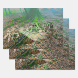 Mossy Frog Wrapping Paper Sheet