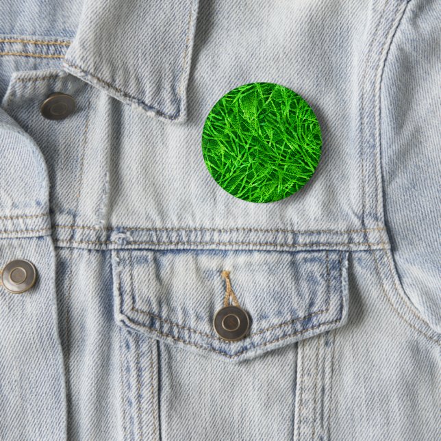 Mossy Grass  2 Inch Round Button (In Situ)