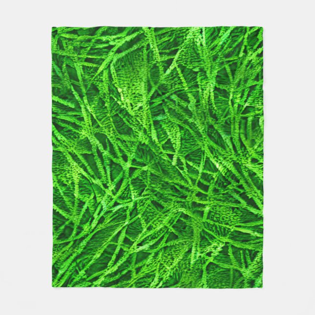 Mossy Grass  Fleece Blanket (Front)