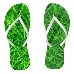 Mossy Grass Flip Flops