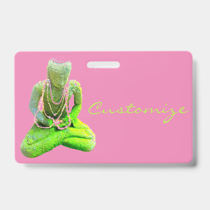 Mossy Green Buddha Meditating Thunder_Cove Badge