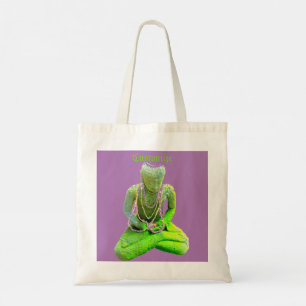 Mossy Green Buddha Meditating Thunder_Cove Tote Bag