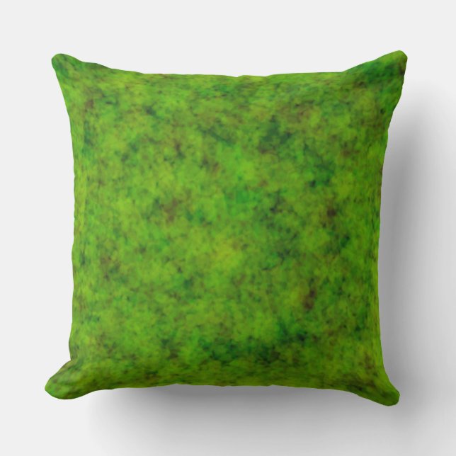 Mossy Green Throw Pillow (Front)