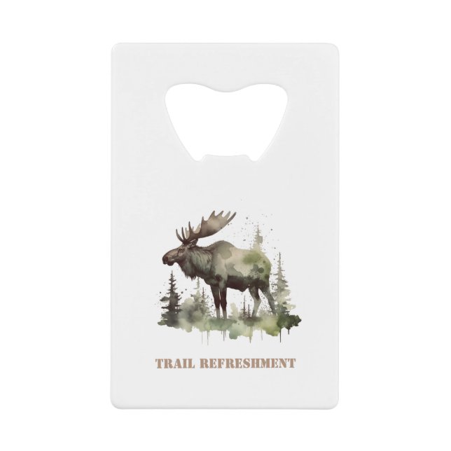 Mossy Moose Wildlife Portrait, custom Credit Card Bottle Opener (Front)
