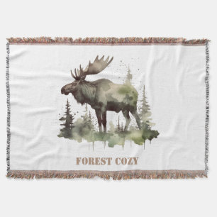 Mossy Moose Wildlife Portrait, custom Throw Blanket