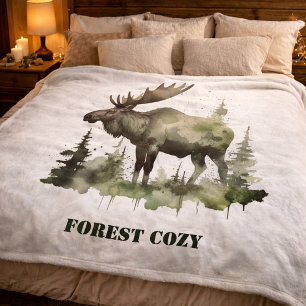 Mossy Moose Wildlife Portrait  Fleece Blanket