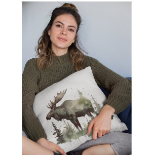 Mossy Moose Wildlife Portrait Throw Pillow