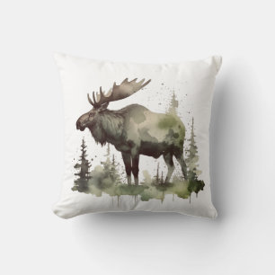 Mossy Moose Wildlife Portrait Throw Pillow