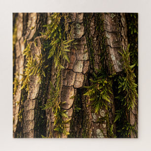  Mossy Tree Bark Forest Texture  Jigsaw Puzzle