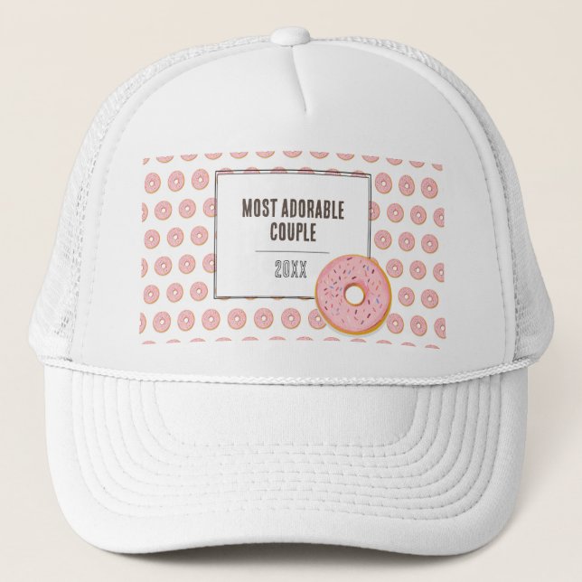 Most adorable Donut Valentines Trucker hat / cap (Front)