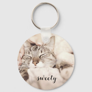 most adorable little cat keychain