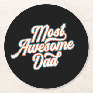 Most Awesome Dad Father's Day Coaster