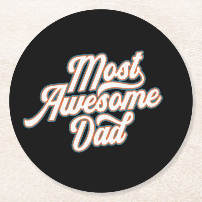 Most Awesome Dad Father's Day | Coaster (Front)