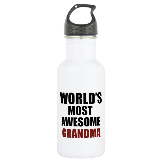 Most awesome GRANDMA 532 Ml Water Bottle (Front)