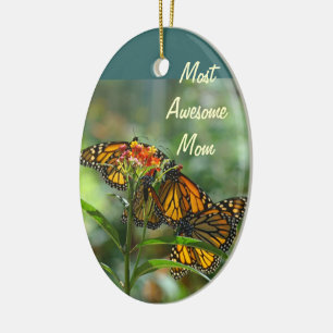 Most Awesome Mom ornaments Monarch Butterfly
