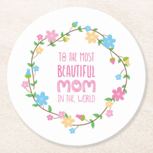 Most Beautiful Mom Mother's Day Coaster