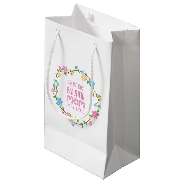 Most Beautiful Mom Mother's Day | Gift Bag (Front Angled)