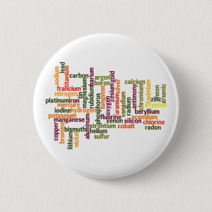 Most Common Elements (Word Cloud Chemistry) 2 Inch Round Button