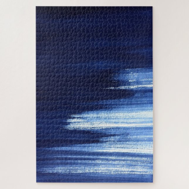 Most Difficult Blue Brushstrokes Jigsaw Puzzle (Vertical)
