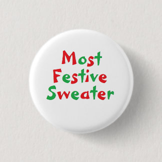 "Most Festive Sweater" Award Button