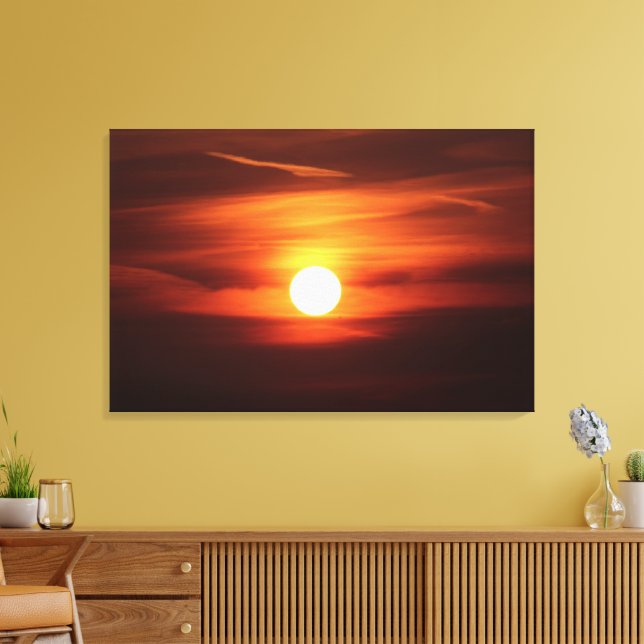 Most Gorgeous Sunset Ever Canvas Print (Insitu(LivingRoom))