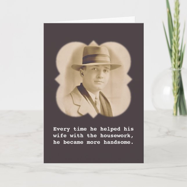 Most Handsome Husband Valentine's Day Holiday Card (Front)