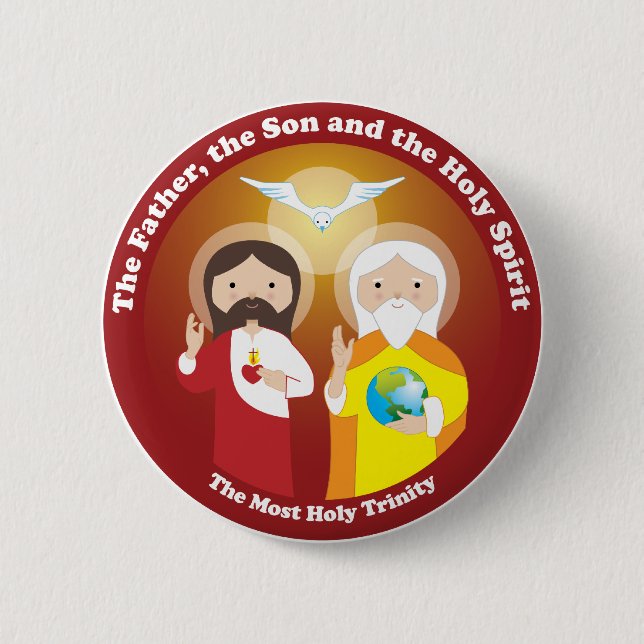 Most Holy Trinity 2 Inch Round Button (Front)