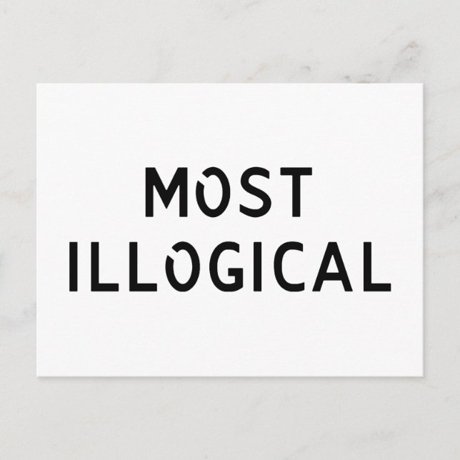 Most Illogical Postcard (Front)