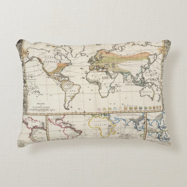 most important cultivated plants spread Districts Decorative Pillow (Front)