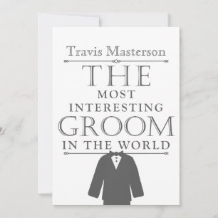 Most Interesting Groom Bachelor Party Invite