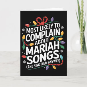 Most Likely Complain Songs Matching Family Christm Card