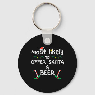 Most Likely Offer Santa Christmas Xmas Family Matc Keychain