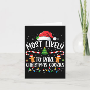 Most Likely To Bake Christmas Cookies Family Match Card