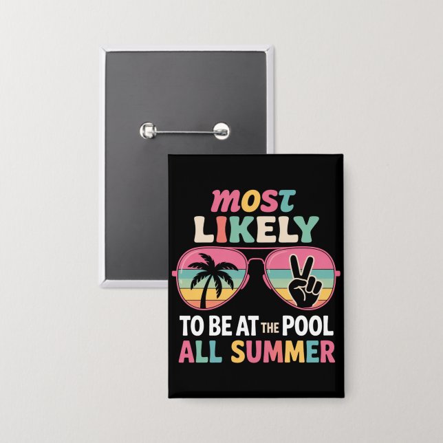 Most Likely To Be At The Pool All Summer Teacher  (Front/Back)