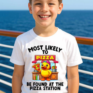 Most Likely to be Found at the Pizza Station T-Shirt