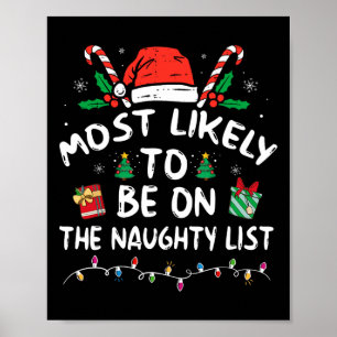 Most Likely To Be On The Naughty List Fun Family C Poster