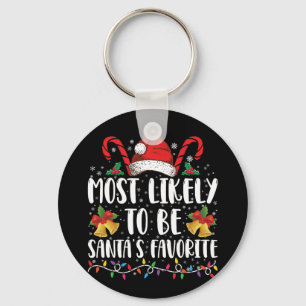 Most Likely To Be Santa's Favourite Funny Christma Keychain