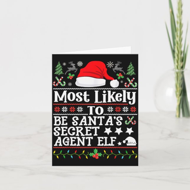 Most Likely To Be Santa's Secret Agent Elf - Chris Card (Front)