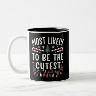 Most Likely To Be The Cutest Family Matching Xmas Two-Tone Coffee Mug