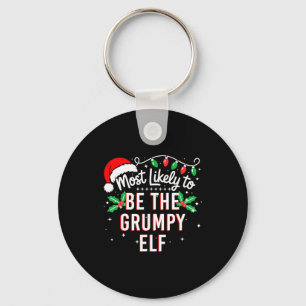 Most Likely To Be The Mpy Elf Funny Xmas Keychain