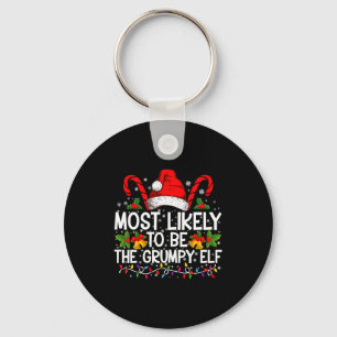 Most Likely To Be The Mpy Elf Funny Xmas  Keychain