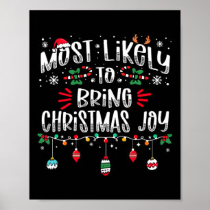 Most Likely To Bring Christmas Joy Christmas Fun X Poster