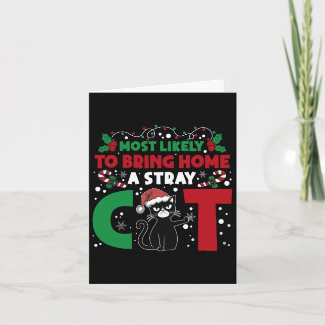 Most Likely To Bring Home A Stray Cat Matching Chr Card (Front)