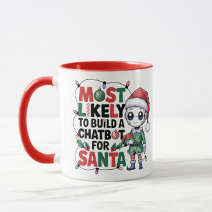 🤖Most Likely To Build a Chatbot for Santa Funny Mug