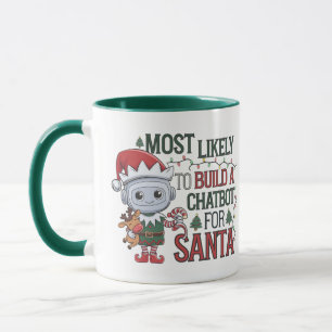 🤖Most Likely To Build a Chatbot for Santa Funny Mug