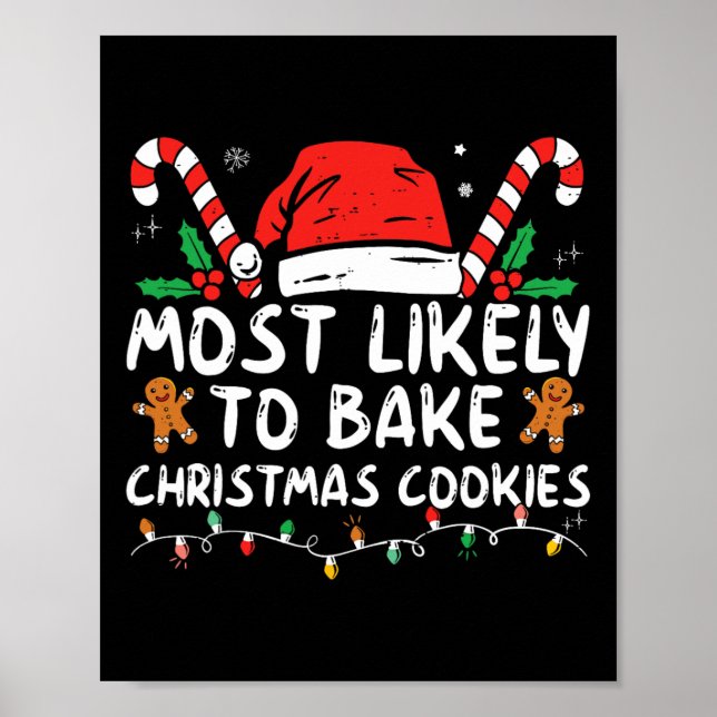 Most Likely To Byke Christmas Cookies  Poster (Front)
