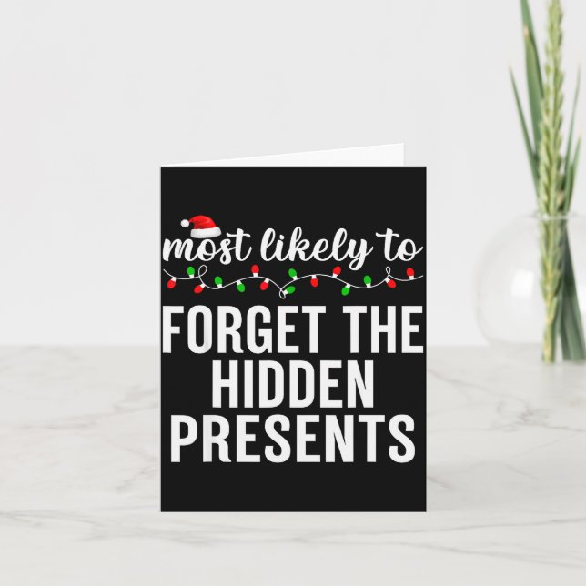 Most Likely To Christmas Matching Family Pajamas A Card (Front)