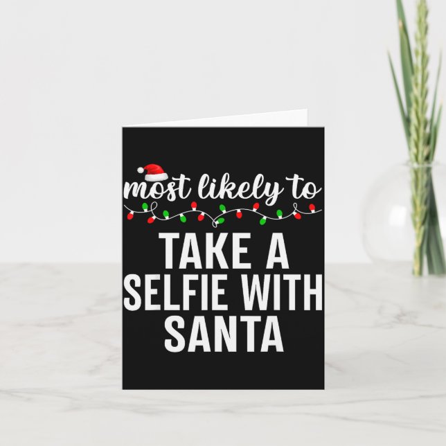 Most Likely To Christmas Matching Family Pajamas A Card (Front)