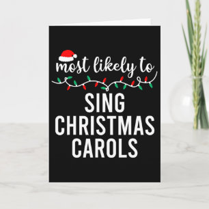 Most Likely To Christmas Matching Family Pajamas F Card